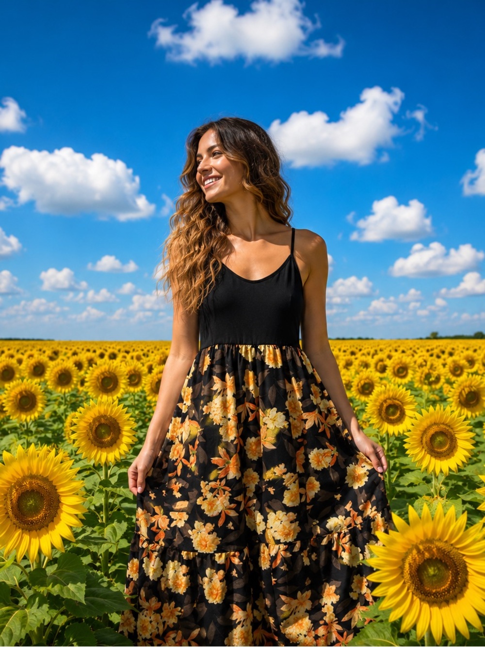 Gorgeous Empire Waist Tank Top Maxi Dress